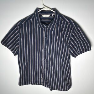 Eleven Paris Navy and White Striped Shirt